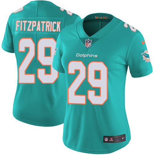 Nike Miami Dolphins #29 Minkah Fitzpatrick Aqua Green Team Color Women’s Stitched NFL Vapor Untouchable Limited Jersey