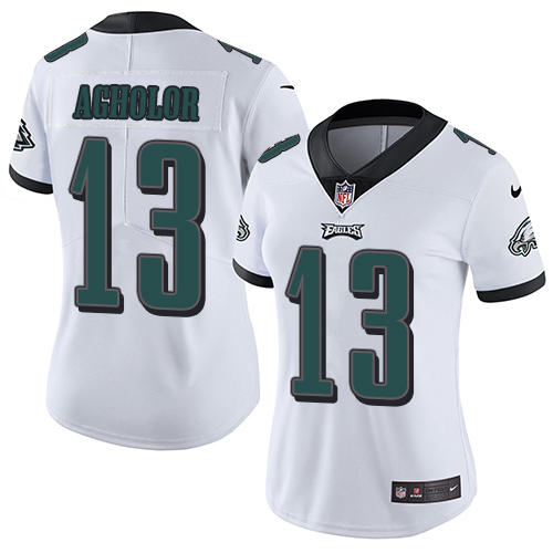 Nike Philadelphia Eagles #13 Nelson Agholor White Women’s Stitched NFL Vapor Untouchable Limited Jersey