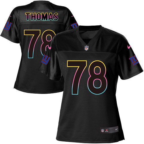 Nike New York Giants #78 Andrew Thomas Black Women’s NFL Fashion Game Jersey