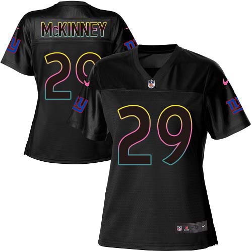 Nike New York Giants #29 Xavier McKinney Black Women’s NFL Fashion Game Jersey
