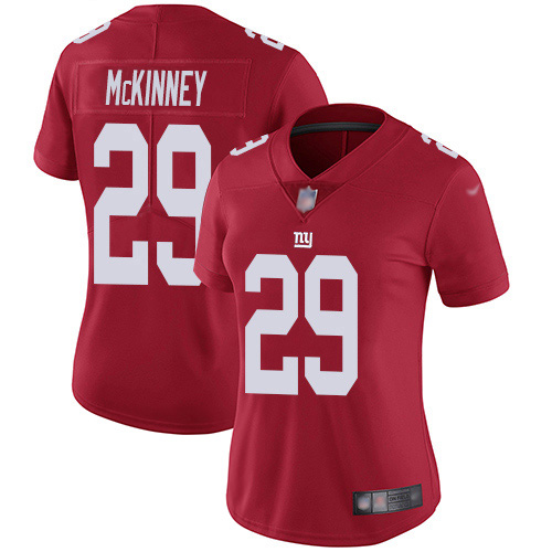 Nike New York Giants #29 Xavier McKinney Red Women’s Stitched NFL Limited Inverted Legend Jersey