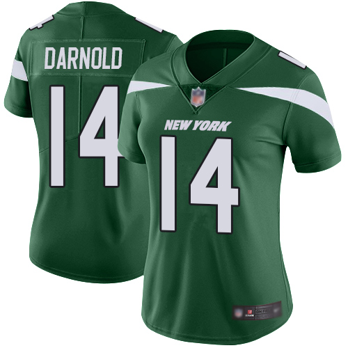 Nike New York Jets #14 Sam Darnold Green Team Color Women’s Stitched NFL Vapor Untouchable Limited Jersey