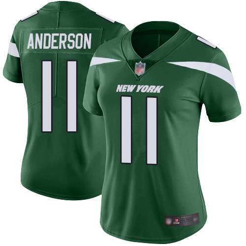 Nike New York Jets #11 Robby Anderson Green Team Color Women’s Stitched NFL Vapor Untouchable Limited Jersey