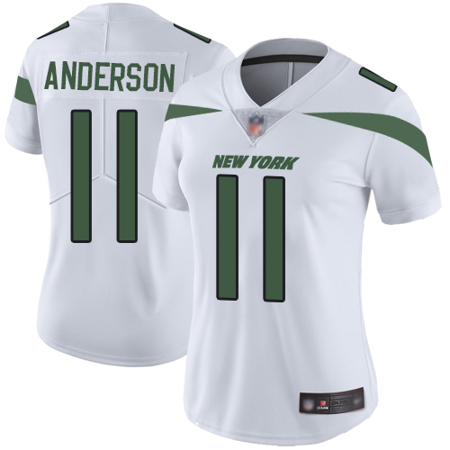 Nike New York Jets #11 Robby Anderson White Women’s Stitched NFL Vapor Untouchable Limited Jersey