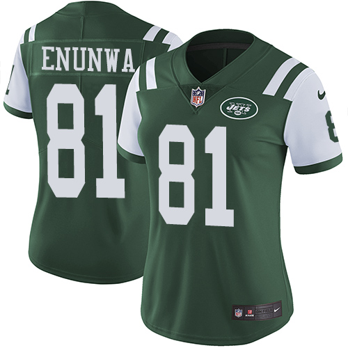 Nike New York Jets #81 Quincy Enunwa Green Team Color Women’s Stitched NFL Vapor Untouchable Limited Jersey