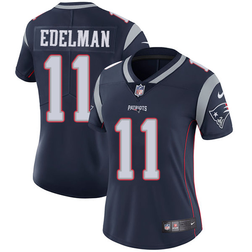 Nike New England Patriots #11 Julian Edelman Navy Blue Team Color Women’s Stitched NFL Vapor Untouchable Limited Jersey