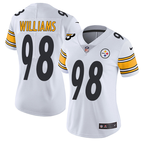 Nike Pittsburgh Steelers #98 Vince Williams White Women’s Stitched NFL Vapor Untouchable Limited Jersey