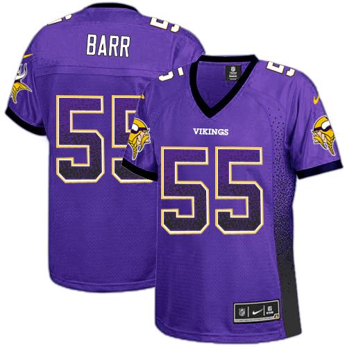 Nike Minnesota Vikings #55 Anthony Barr Purple Team Color Women’s Stitched NFL Elite Drift Fashion Jersey