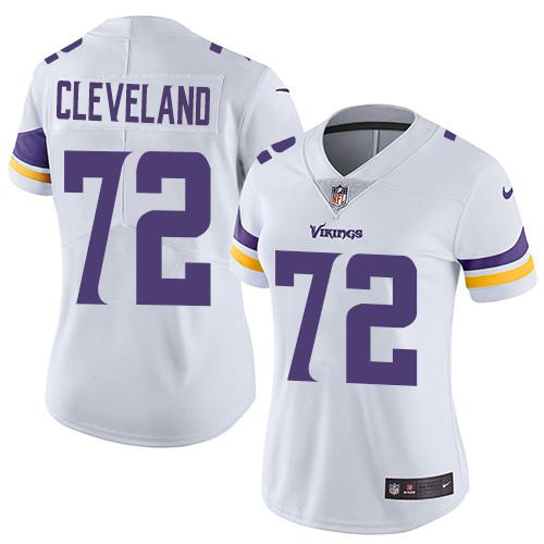 Nike Minnesota Vikings #72 Ezra Cleveland White Women’s Stitched NFL Vapor Untouchable Limited Jersey