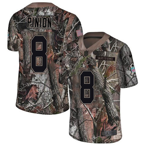 Nike Tampa Bay Buccaneers #8 Bradley Pinion Camo Youth Stitched NFL Limited Rush Realtree Jersey