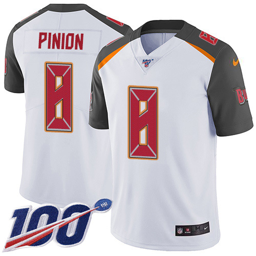 Nike Tampa Bay Buccaneers #8 Bradley Pinion White Youth Stitched NFL 100th Season Vapor Untouchable Limited Jersey