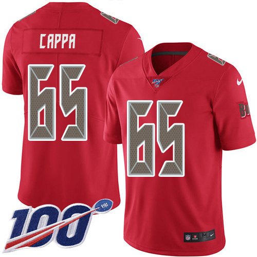 Nike Tampa Bay Buccaneers #65 Alex Cappa Red Youth Stitched NFL Limited Rush 100th Season Jersey