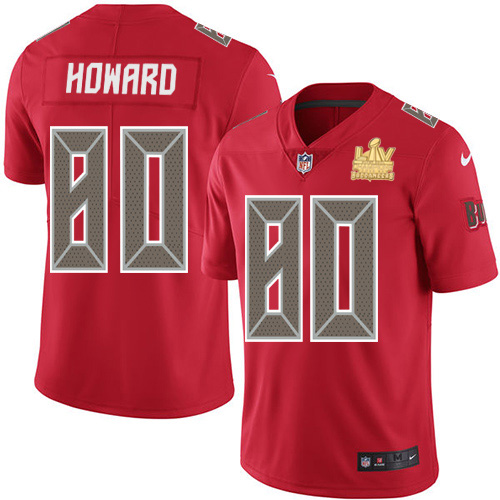 Nike Tampa Bay Buccaneers #80 O. J. Howard Red Youth Super Bowl LV Champions Stitched NFL Limited Rush Jersey