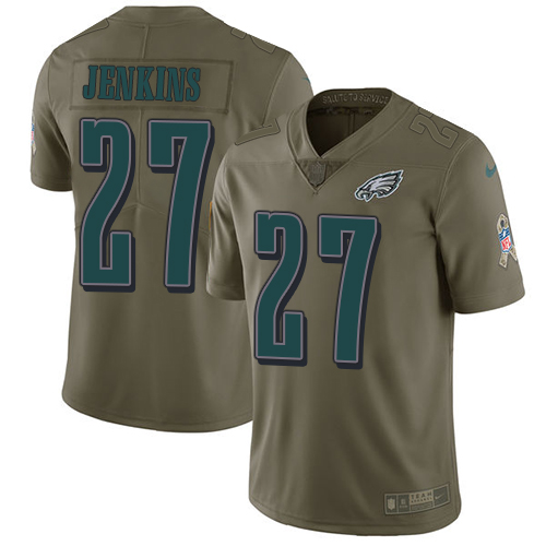 Nike Philadelphia Eagles #27 Malcolm Jenkins Olive Youth Stitched NFL Limited 2017 Salute to Service Jersey