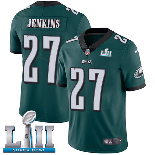Nike Philadelphia Eagles #27 Malcolm Jenkins Midnight Green Team Color Super Bowl LII Youth Stitched NFL Vapor Untouchable Limited Jersey