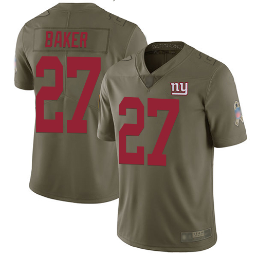 Nike New York Giants #27 Deandre Baker Olive Youth Stitched NFL Limited 2017 Salute to Service Jersey
