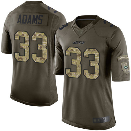 Nike New York Jets #33 Jamal Adams Green Youth Stitched NFL Limited 2015 Salute to Service Jersey
