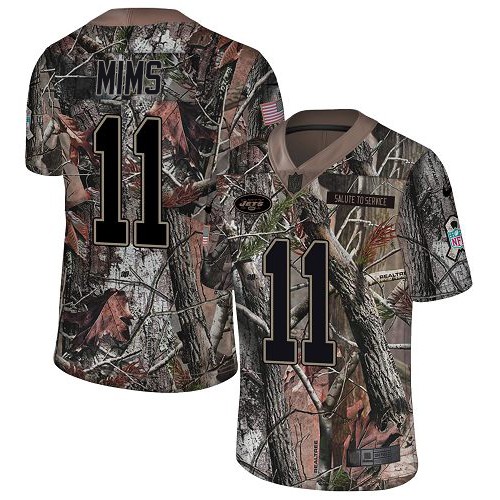 Nike New York Jets #11 Denzel Mim Camo Youth Stitched NFL Limited Rush Realtree Jersey