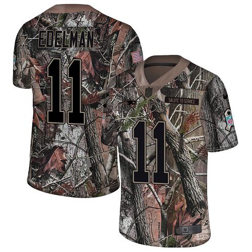 Nike New England Patriots #11 Julian Edelman Camo Youth Stitched NFL Limited Rush Realtree Jersey