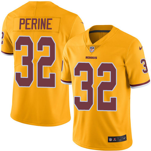 Nike Washington Football Team #32 Samaje Perine Gold Youth Stitched NFL Limited Rush Jersey