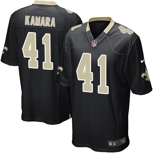 Nike New Orleans Saints #41 Alvin Kamara Black Team Color Youth Stitched NFL Elite Jersey