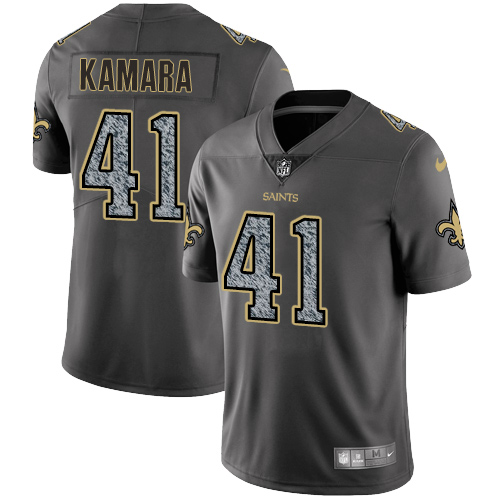 Nike New Orleans Saints #41 Alvin Kamara Gray Static Youth Stitched NFL Vapor Untouchable Limited Jersey