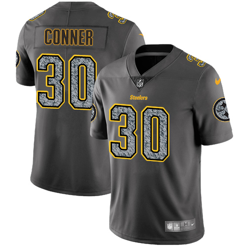 Nike Pittsburgh Steelers #30 James Conner Gray Static Youth Stitched NFL Vapor Untouchable Limited Jersey