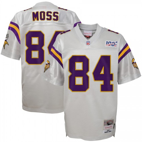Youth Minnesota Minnesota Vikings #84 Randy Moss Mitchell & Ness Platinum  NFL 100 Retired Player Legacy Jersey