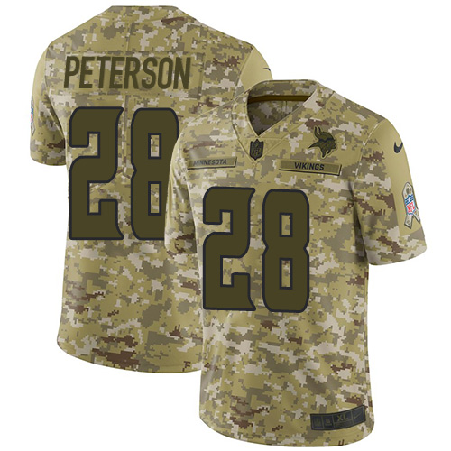 Nike Minnesota Vikings 28 Adrian Peterson Camo Youth Stitched NFL