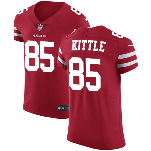 Nike San Francisco 49ers #85 George Kittle Red Team Color Men’s Stitched NFL Vapor Untouchable Elite Jersey
