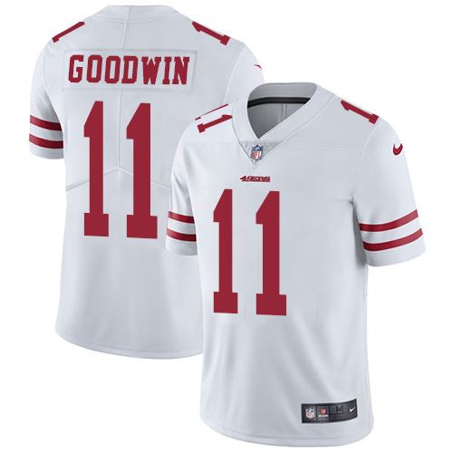 Nike San Francisco 49ers #11 Marquise Goodwin White Men’s Stitched NFL Vapor Untouchable Limited Jersey