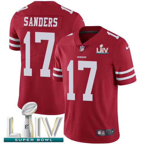 Nike San Francisco 49ers #17 Emmanuel Sanders Red Super Bowl LIV 2020 Team Color Men’s Stitched NFL Vapor Untouchable Limited Jersey