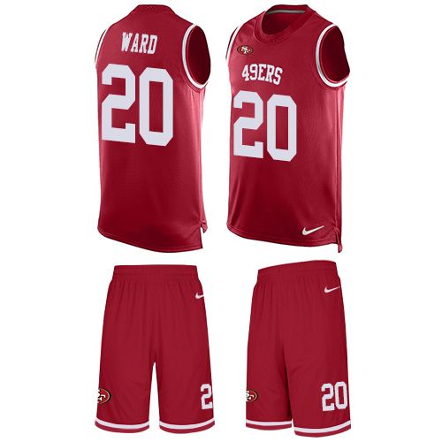 Nike San Francisco 49ers #20 Jimmie Ward Red Team Color Men’s Stitched NFL Limited Tank Top Suit Jersey