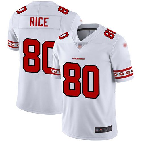 Nike San Francisco 49ers #80 Jerry Rice White Men’s Stitched NFL Limited Team Logo Fashion Jersey