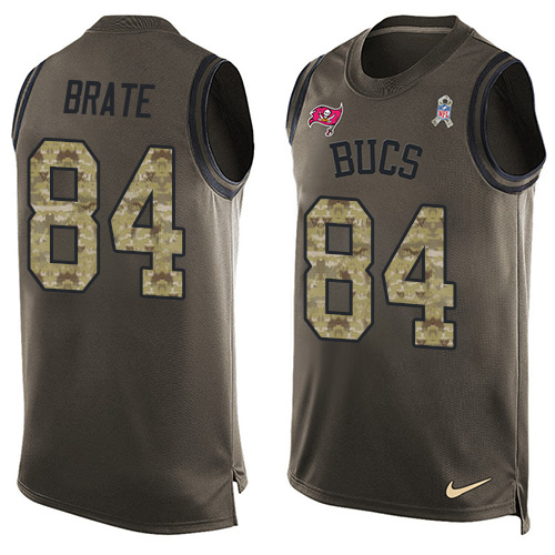 Nike Tampa Bay Buccaneers #84 Cameron Brate Green Men’s Stitched NFL Limited Salute To Service Tank Top Jersey