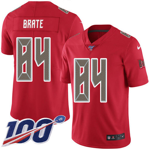 Nike Tampa Bay Buccaneers #84 Cameron Brate Red Men’s Stitched NFL Limited Rush 100th Season Jersey
