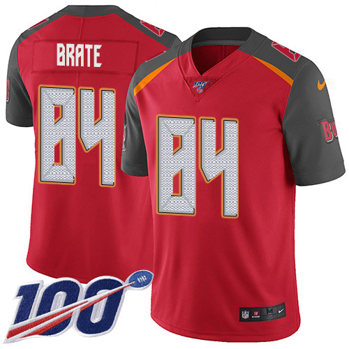 Nike Tampa Bay Buccaneers #84 Cameron Brate Red Team Color Men’s Stitched NFL 100th Season Vapor Untouchable Limited Jersey