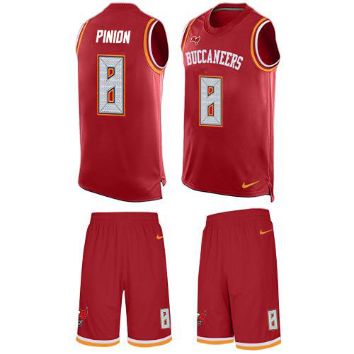 Nike Tampa Bay Buccaneers #8 Bradley Pinion Red Team Color Men’s Stitched NFL Limited Tank Top Suit Jersey
