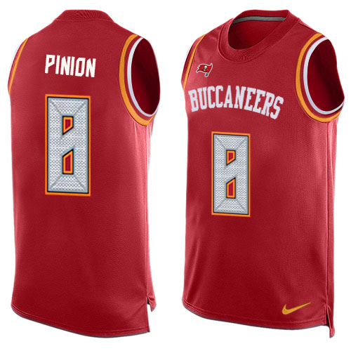 Nike Tampa Bay Buccaneers #8 Bradley Pinion Red Team Color Men’s Stitched NFL Limited Tank Top Jersey