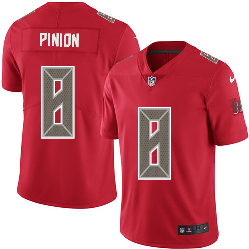 Nike Tampa Bay Buccaneers #8 Bradley Pinion Red Men’s Stitched NFL Limited Rush Jersey