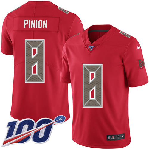 Nike Tampa Bay Buccaneers #8 Bradley Pinion Red Men’s Stitched NFL Limited Rush 100th Season Jersey