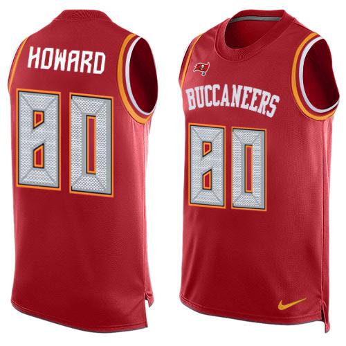 Nike Tampa Bay Buccaneers #80 O. J. Howard Red Team Color Men’s Stitched NFL Limited Tank Top Jersey