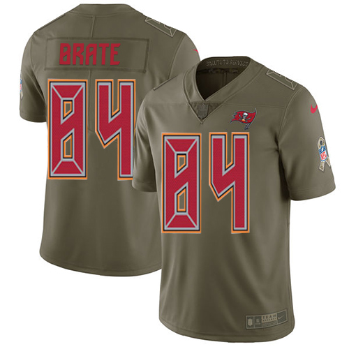 Nike Tampa Bay Buccaneers #84 Cameron Brate Olive Men’s Stitched NFL Limited 2017 Salute To Service Jersey