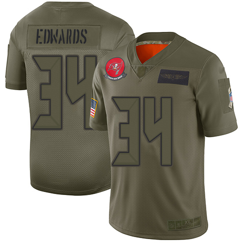 Nike Tampa Bay Buccaneers #34 Mike Edwards Camo Men’s Stitched NFL Limited 2019 Salute To Service Jersey