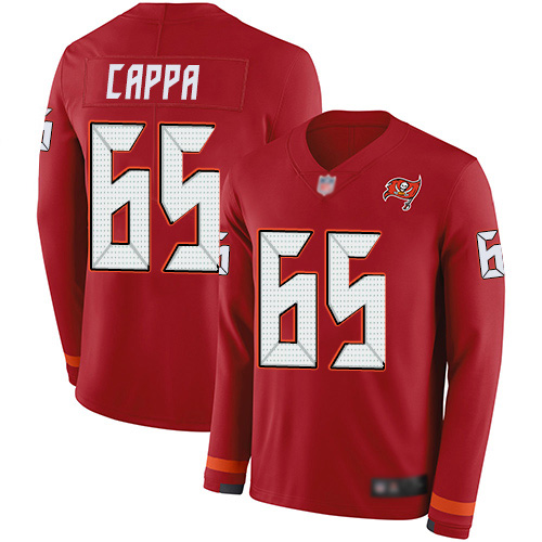 Nike Tampa Bay Buccaneers #65 Alex Cappa Red Team Color Men’s Stitched NFL Limited Therma Long Sleeve Jersey