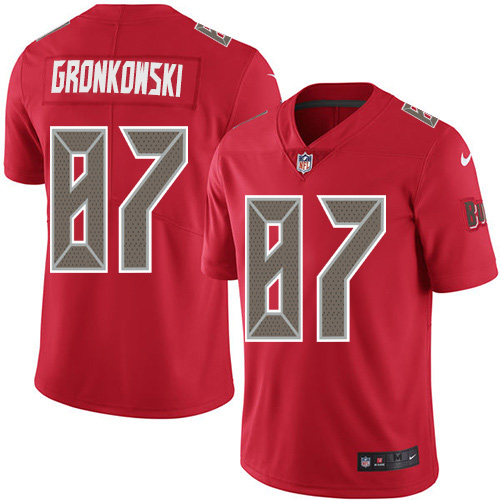 Nike Tampa Bay Buccaneers #87 Rob Gronkowski Red Men’s Stitched NFL Limited Rush Jersey
