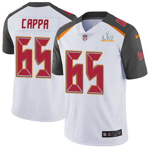 Nike Tampa Bay Buccaneers #65 Alex Cappa White Men’s Super Bowl LV Bound Stitched NFL Vapor Untouchable Limited Jersey