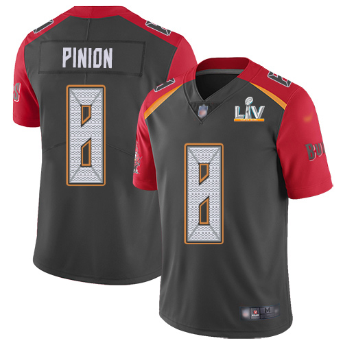 Nike Tampa Bay Buccaneers #8 Bradley Pinion Gray Men’s Super Bowl LV Bound Stitched NFL Limited Inverted Legend Jersey