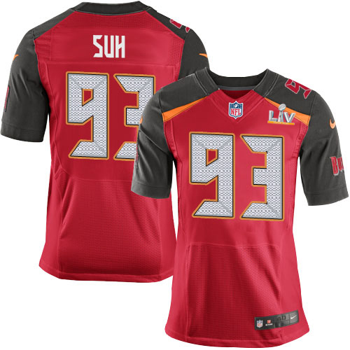 Nike Tampa Bay Buccaneers #93 Ndamukong Suh Red Team Color Men’s Super Bowl LV Bound Stitched NFL Vapor Untouchable Elite Jersey