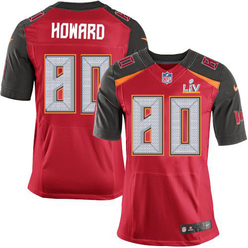Nike Tampa Bay Buccaneers #80 O. J. Howard Red Team Color Men’s Super Bowl LV Bound Stitched NFL Vapor Untouchable Elite Jersey